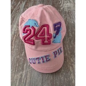 SALTY SAM'S Ft. Myers Beach Pink 24/7  Girls SM ADJ Youth Hat Baseball Ball Cap